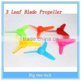 Full Colour 3 Leaf Blade Propeller / 80mm Spiral Wing Air Oar DIY Model Fan Car Accessories 2mm Hole J225
