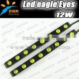 1W*12pcs Leds High Power Eagle Eyes Light for All Cars Easy Installation Car Daytime Running Lights