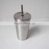Stainless Steel Embossed Mug Metal Tumbler With Straw thumbnail-1