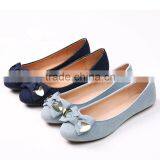 Women Shoes Fancy Denim Shoes With Metal Trim on the Bow Women Pump Shoes thumbnail-1