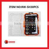 Factory Supply 30pcs Ratchet Socket With Bit Set Rw-sh23pcsa Magnetic thumbnail-1