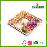 Hot Selling Wooden Divided Tray With Plate Bamboo Tray Wholesale thumbnail-2