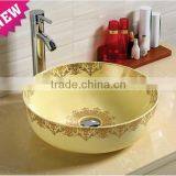 Special Offer Color Basin Shape Golden Color Design Stand Basin thumbnail-2