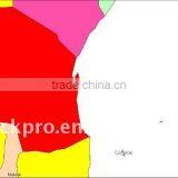 Tanzania Mapinfo Tab or ESRI SHP Map