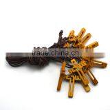 Wholesale Carved Wood Cross JESUS Pendant, Wax Line, Religious Necklace thumbnail-3