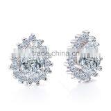 2016 Oval Cut Cubic Zircon Stud Earring Prong Setting Jewelry Wedding Jewelry thumbnail-1