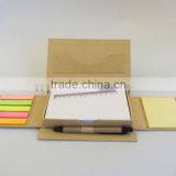 Recycled Material Cover Functional Sticky Notes With Pen