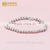 Wholesale silver beads bracelets for men, friendship bracelets jewelry stores