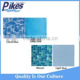 wholesale 1.2mm 1.5mm blue color mosaic color pvc swimming pool liner