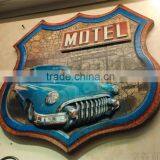 Embossed Custom Shape Car Advertising Board License Plate Aluminum/Tin Board MOQ 100Pcs thumbnail-1