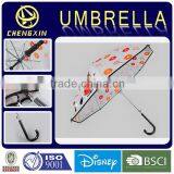 Flower Printed Cheap Translucent Plstic EVA Umbrellas