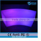 2016 New Model Rechargeable Rgb Led Light Bar Furniture, White Plastic Led Round Outdoor Bar Stool