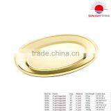 Stainless Steel Serving Tray/stainless Steel Oval Tray With Gold Surface/oval Serving Tray thumbnail-1