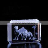 2016 Vivid Animal Laser Engraved Crystal Block