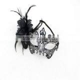 Black Male Diamond Design Laser Cut Venetian Masquerade Metal Filigree Mask Men thumbnail-2
