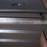 3 Drawers Metal Movable Cabinet Steel Mobile Pedestal With Plastic Top thumbnail-2