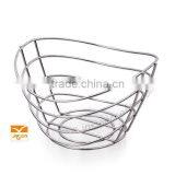 Vintage Metal Wrought Iron Leaf Ivy Wire Flower Basket Fruit Basket thumbnail-4