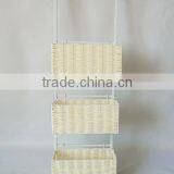 Upton Home Burnet White Over-the-Door 3-tier Storage Basket Set thumbnail-2