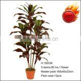 Hot Sale Artificial Reddish Plant Artificial Reddish Dracaena Tree thumbnail-1