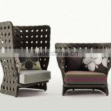 HuSen patio outdoor living room leisure hollow out PE rattan/wicker sofa chair furniture set