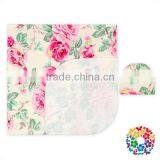 New Style Summer Floral Swaddling Blanket One Layer Muslin Baby Blankets Wholesale thumbnail-2