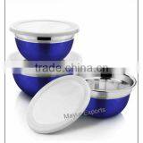 Stainless Steel Color Mixing Bowl With Lid thumbnail-2