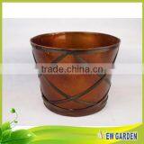 Home And Garden Red Large Outdoor Vases, Fashionable Metal Flower Planter thumbnail-4