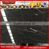 Polished Black Marble With White Grain, China Saint Laurent Marble thumbnail-2