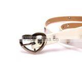 Wholesale Heart Rivet Decorated Heart Buckle Sex Women Lady Thin PU Waist Belt thumbnail-5