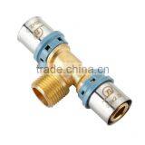 STAINLESS SLEEVE BRASS TEE thumbnail-3