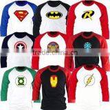 Superhero Raglan Shirt 3/4 Sleeves / High Quality Superhero Raglan Tshirt