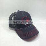 Washed Denim Trucker Hat Custom Embroidery And Woven Label thumbnail-4