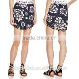 2016 Fashion Design Sexy Girls Wearing Mini Floral Print Skirts thumbnail-3