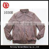 Simple Design Stock Mens pu Leather Coat Jacket thumbnail-2
