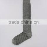 Autumn Winter Combed Cotton Knee High Grey Socks thumbnail-3