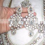 PEARL Gold Plated LONG Necklace EARRING Set thumbnail-4