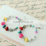 Summer Color Bead Earrings, New Design Shiny Hoop Jewelry thumbnail-1