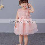 Hot Summer Kids Girls Tutu Dress Baby Girl Bowknot Pink Princess Dress Hollow Birthday Party Dresses First Communion Dress 1-5 Y thumbnail-2