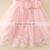 Lace Dress Fabric Summer Princess Children Girls Dress With Pink thumbnail-4