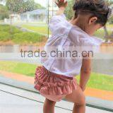 New Style Cotton Baby Pink Kids Shorts Wholesale Baby Ruffle Bloomers thumbnail-4