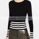 EY0861S European Style Fashion Stripe Pullover Women Sweater thumbnail-2
