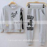 Lovely Kids Autumn Clothing Set Fashion Children Cotton 2 Pcs Clothes Set Long Sleeve Solid Top And Stripes Pant Set thumbnail-4