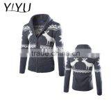 Winter Reindeer Cardigan Slim Turndown Collar Men Christmas Sweater thumbnail-5