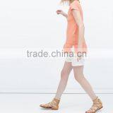 New Style Short Sleeve Round Neck Combined Hem Stringer Tank Top Wholesale thumbnail-2