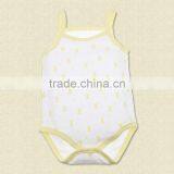 Wholesale Baby Girls Boys 100% Cotton Infant Floral Print Custome Romper Onesie no Sleeve Bodysuit thumbnail-2