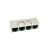 1 X 4 Port Tab Up RJ45 Connector , Right Angle Multi-Port PDH RJ45 Jack