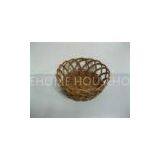 Hand Made Round PP Rattan Bread Basket Brown Moistureproof thumbnail-1