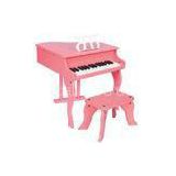 30 Key Pink Mini Grand Toy Wooden Piano With Stool Junior Keyboard Instrument W30