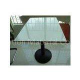 Resin White Small Marble Top Dining Table Set / Acrylic Restaurant Tables