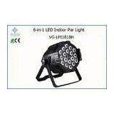 DMX512 18pcs 18W RGBWAUV 6in1 Indoor Disco LED Par Can Lights Portable Stage Light thumbnail-1
